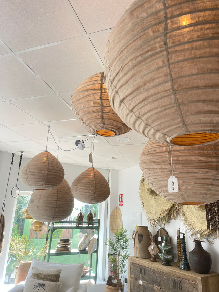 Linen Pendant - Round