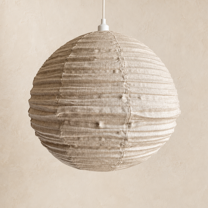 Linen Pendant - Round