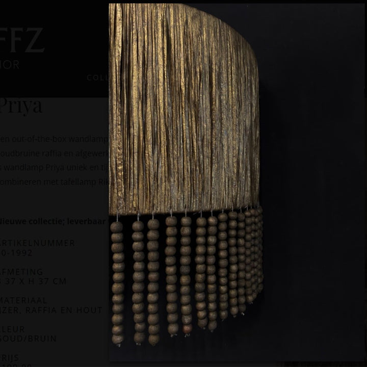 Wandlamp Priya