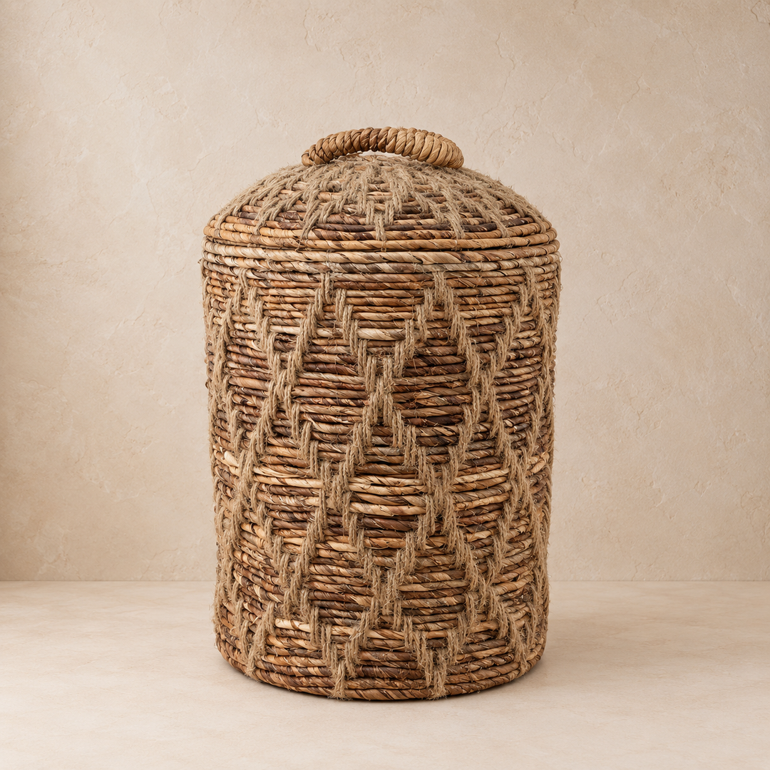 Rattan mand met deksel